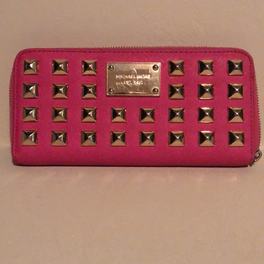 Pink Studded Michael Kors FS Walet